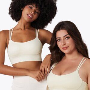 Tarbo Seamless Jelly Strip Sports Bralette Criss Cross Back NWT M L XL